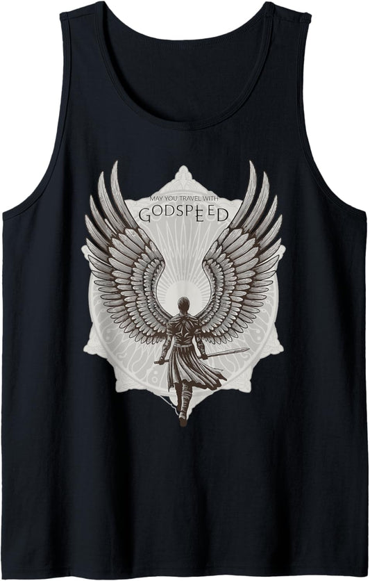 May You Travel With Godspeed Winged Hero Tank Top