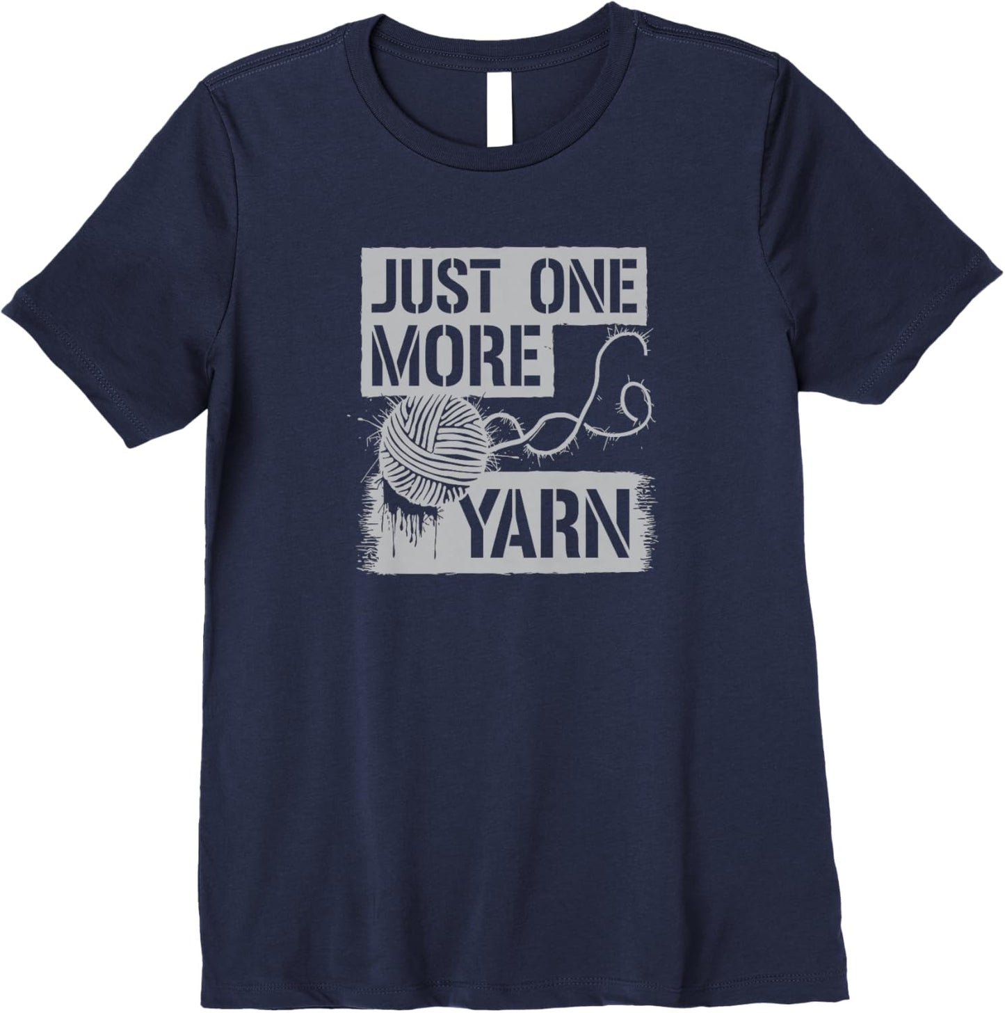 Womens Yarn Addict Life Just One More Yarn Design Premium