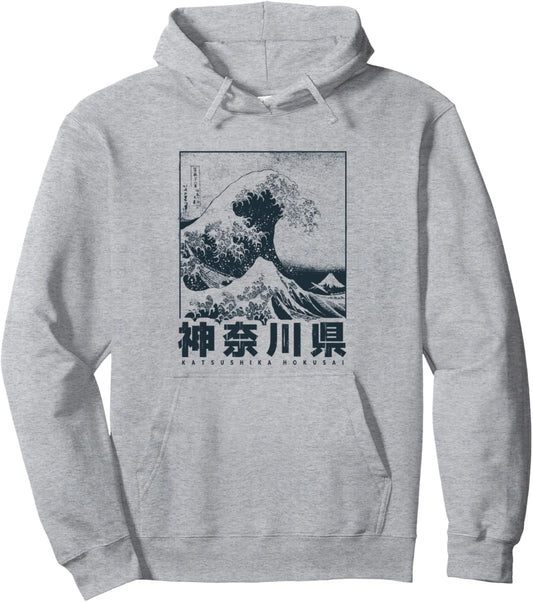 Great Wave Off Kanagawa Japanese Art Japan Aesthetic Pullover Hoodie