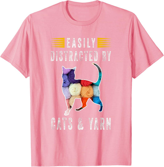 Easily Distracted By Cats And Yarn Knitting Yarn Cat Crochet