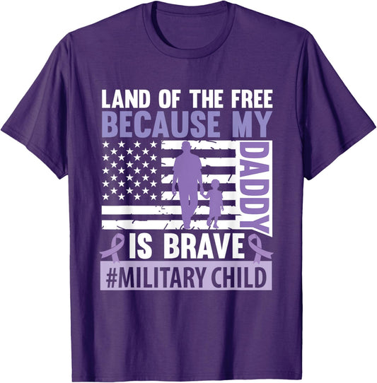 Purple Up For Military Kids Usa Flag Military Child Month