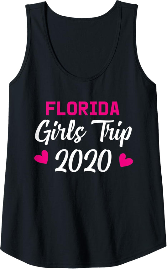 Womens Florida Girls Trip 2020 Tee Gift Bachelorette Farewell Tank Top