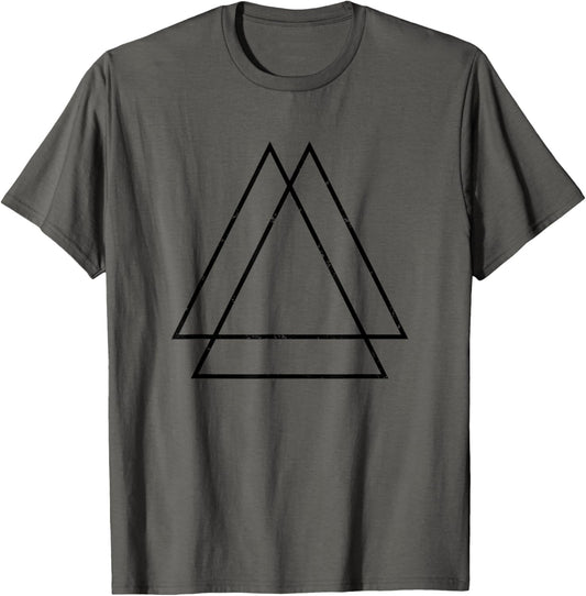 Geometric Overlapping Triangle Shape Geometry Art Distressed