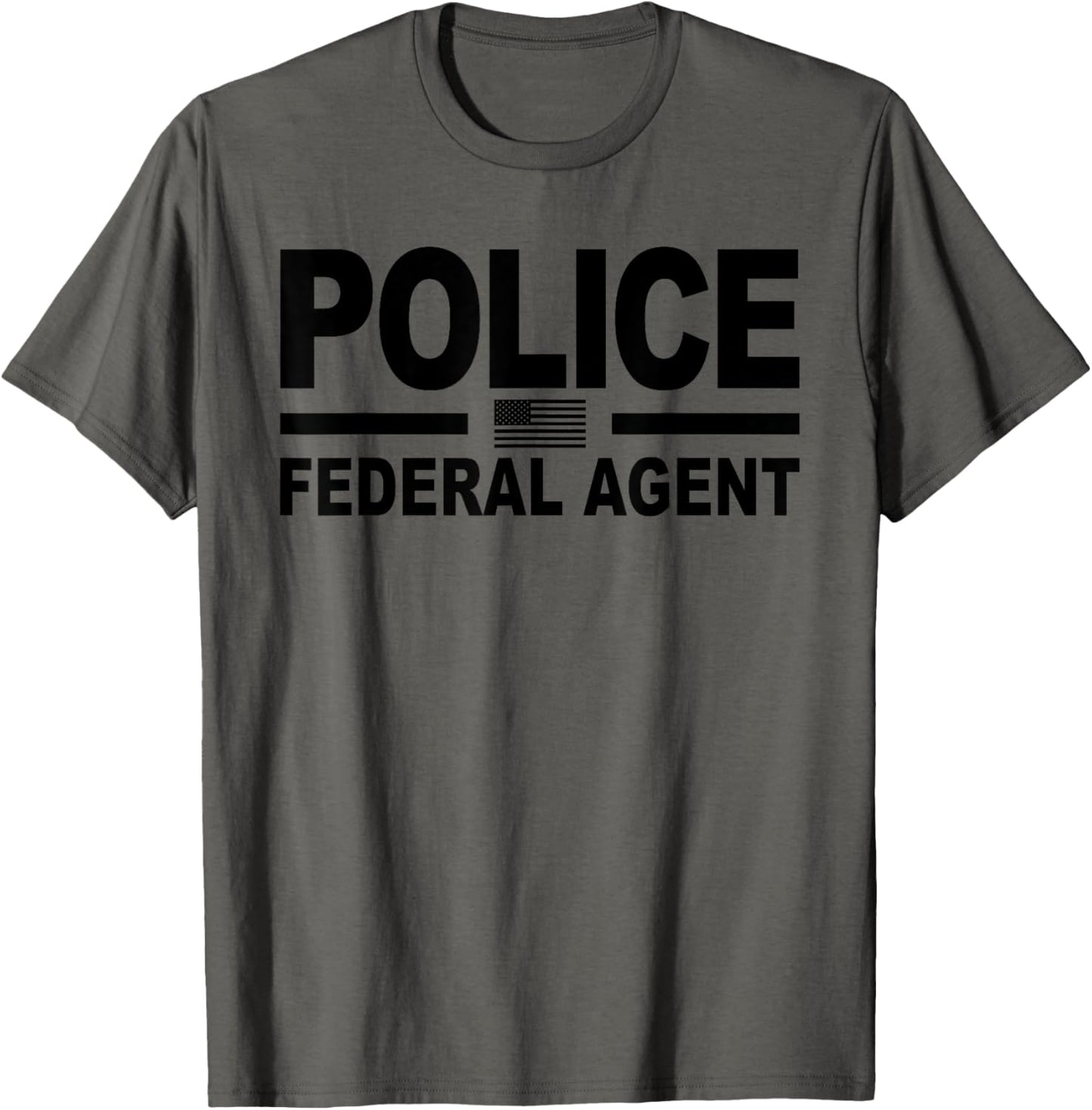 Federal Police Agent Officer Usa Flag Uniform Costume Tee