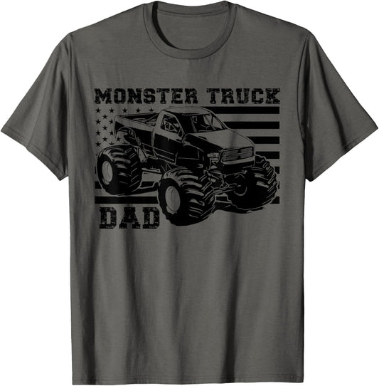 Patriotic Art Love Usa Proud American Flag Monster Truck Dad