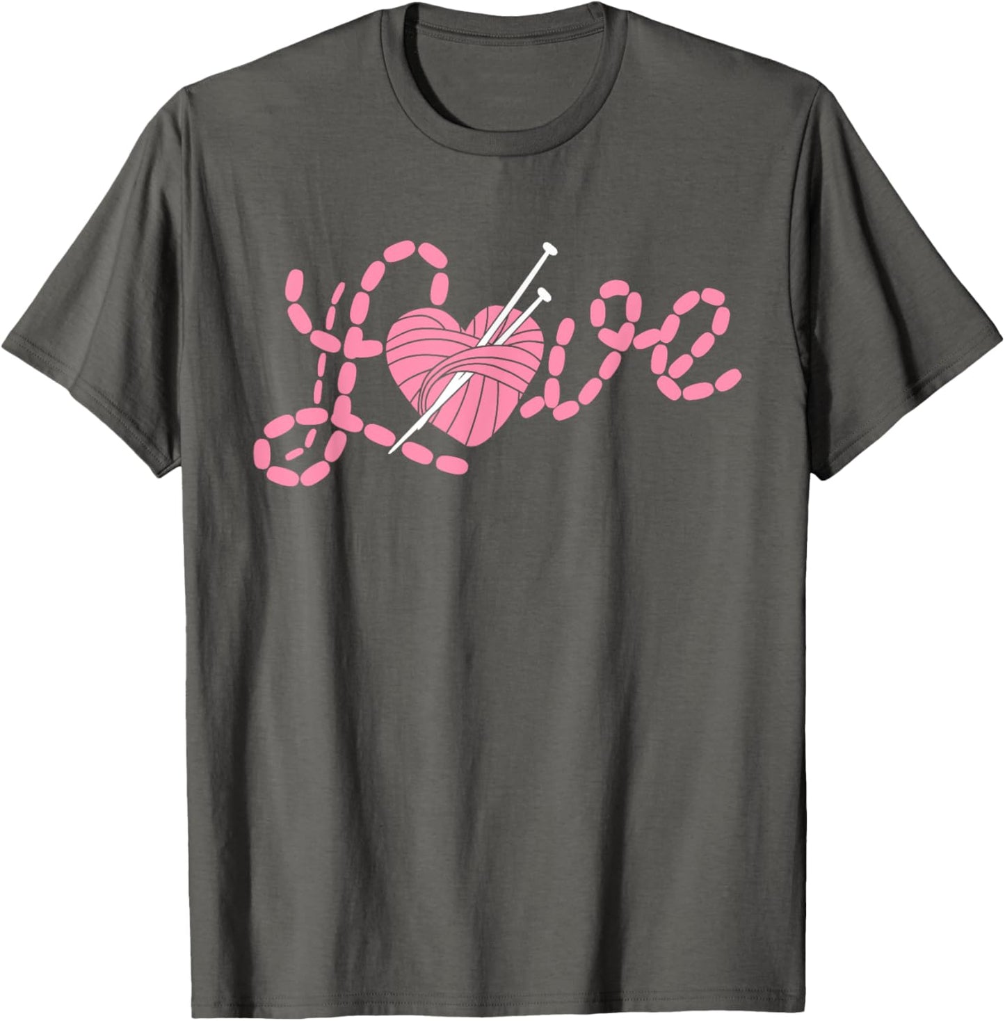 Love Knitting Shirt For Women Heart Knitter Yarn Crochet