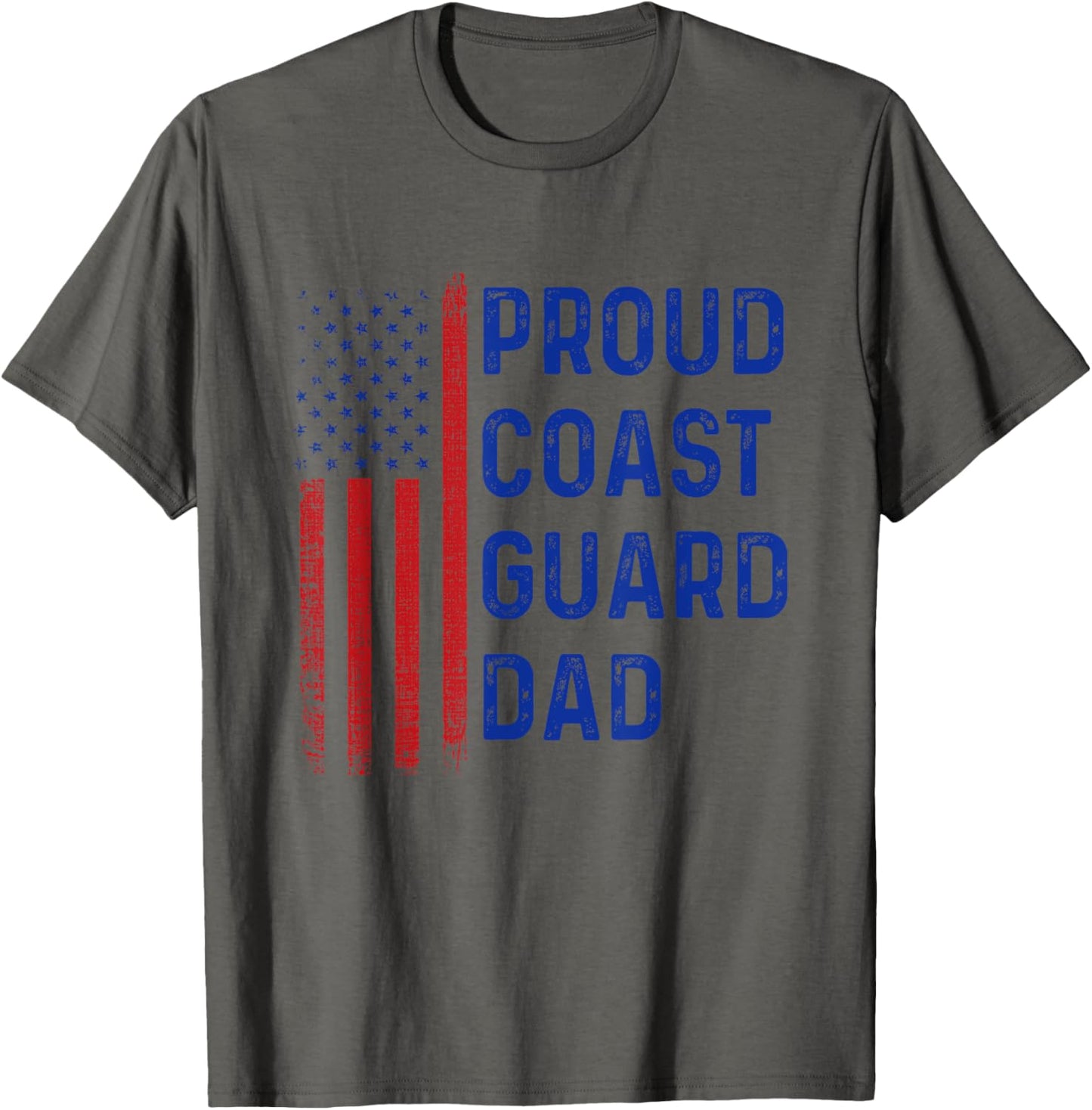Retro Proud Coast Guard Dad Graduation Dad Usa Flag Outfit
