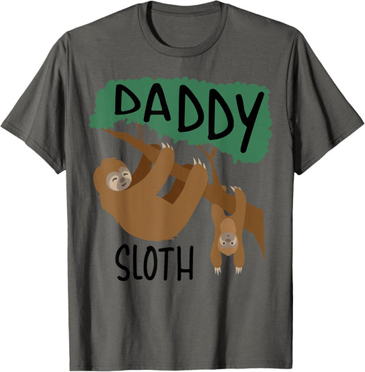 Daddy Sloth Shirt Men Zoo Animal Lovers Hilarious Gift