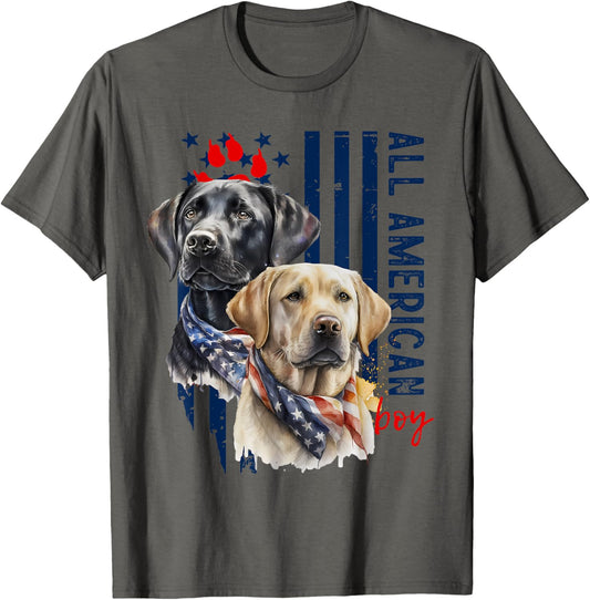 Patriotic Usa Flag Labradors All American Boy Us Lab Owner