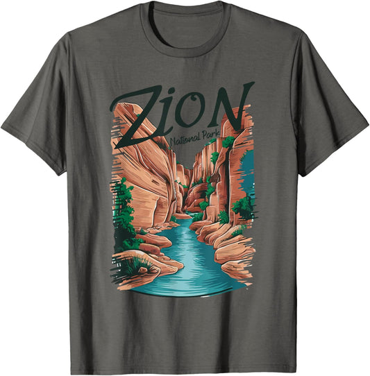 Retro Zion National Park The Narrows Vintage Womens Mens