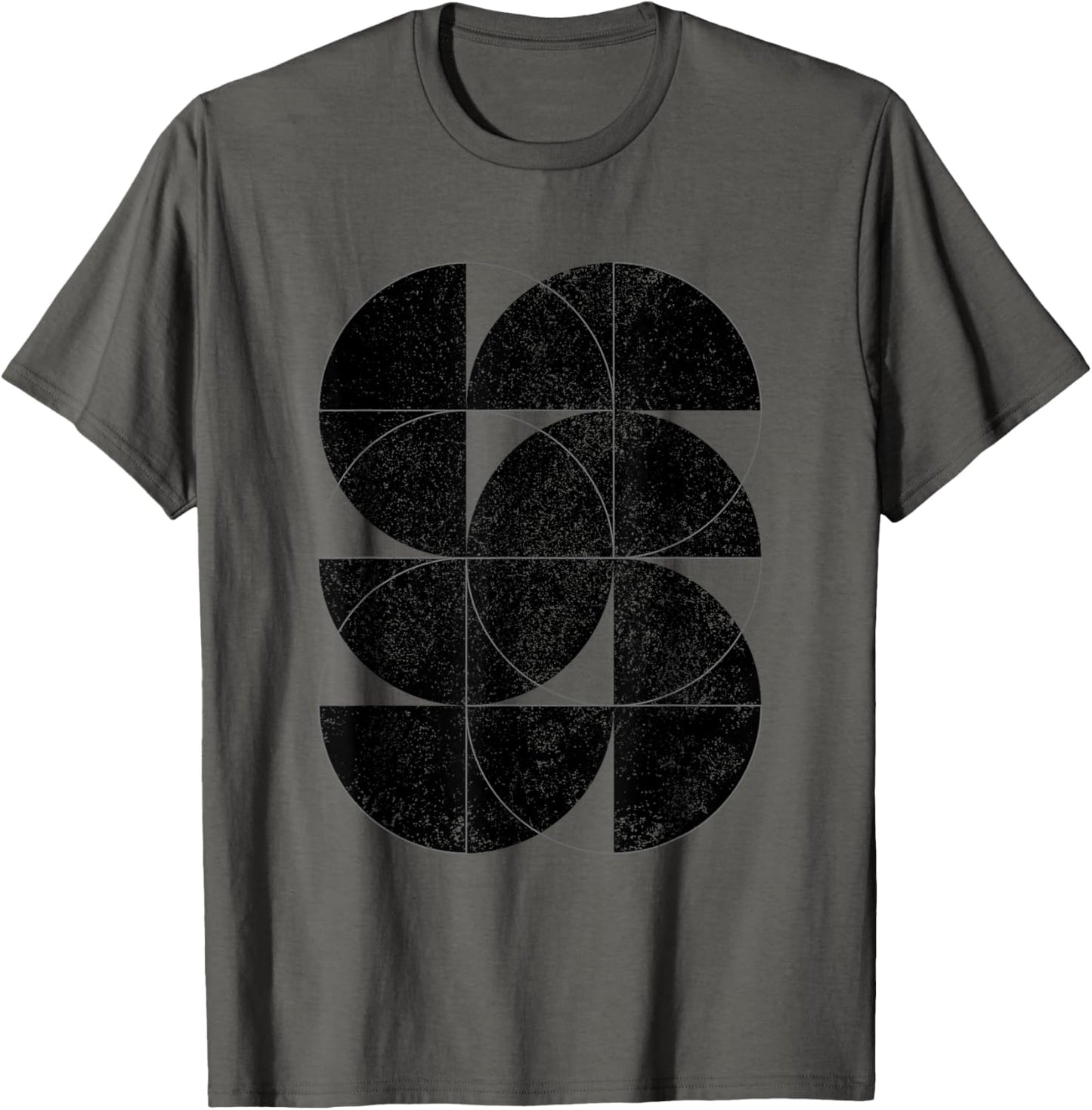 Geometric Semicircle Shapes Abstract Geometry Art Distressed