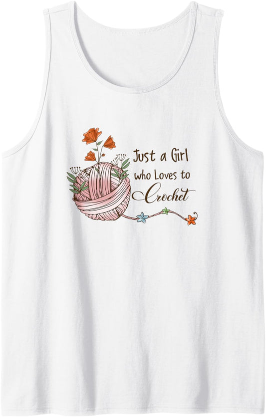 Funny Crochet Graphic Theme Tee Shirts Yarn Crochet Lover Tank Top