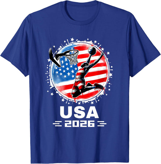 Basketball Usa Go Usa Team Tshirt Usa Flag 2026 Basketball