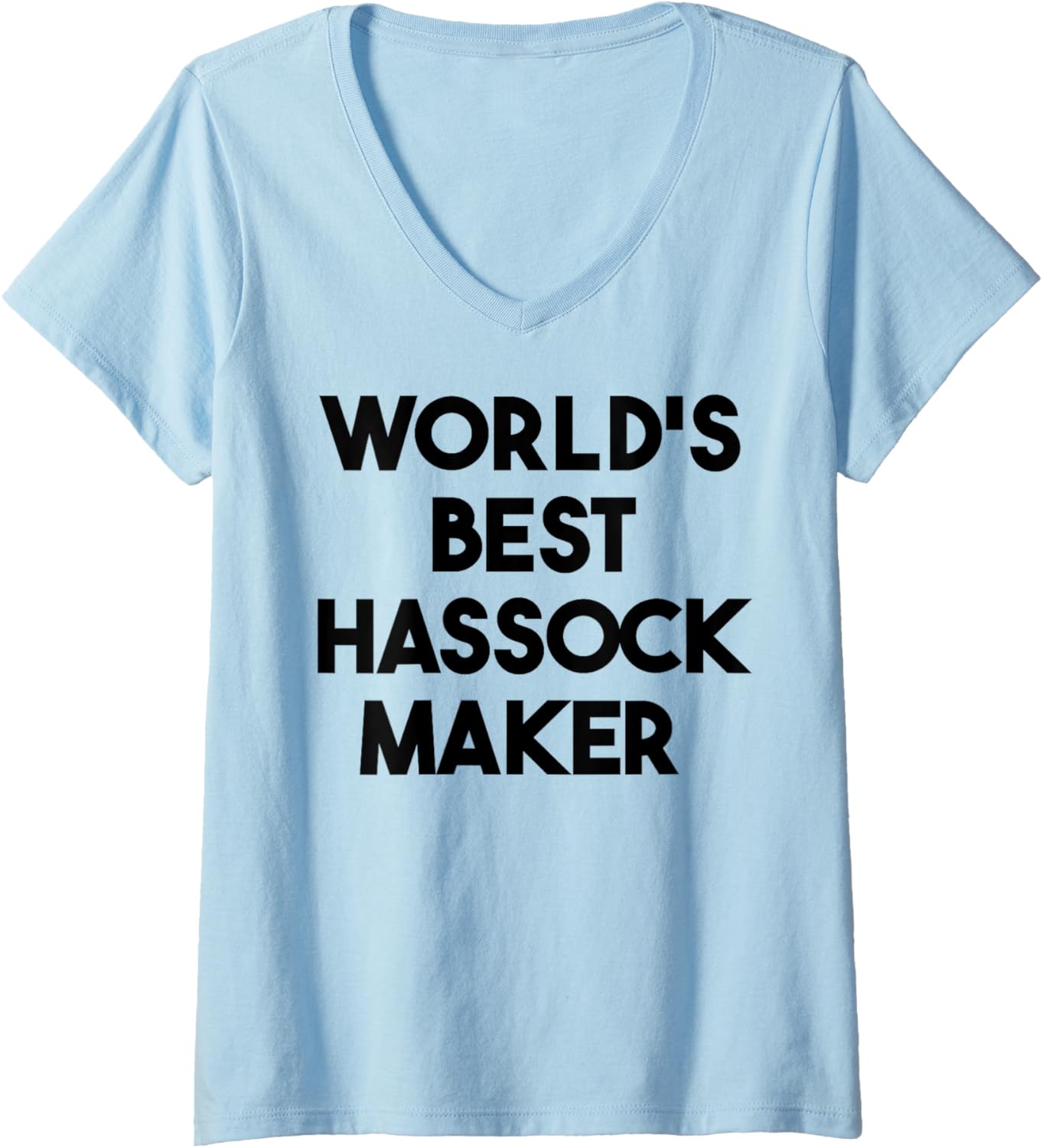 Womens World's Best Hassock Maker V-Neck