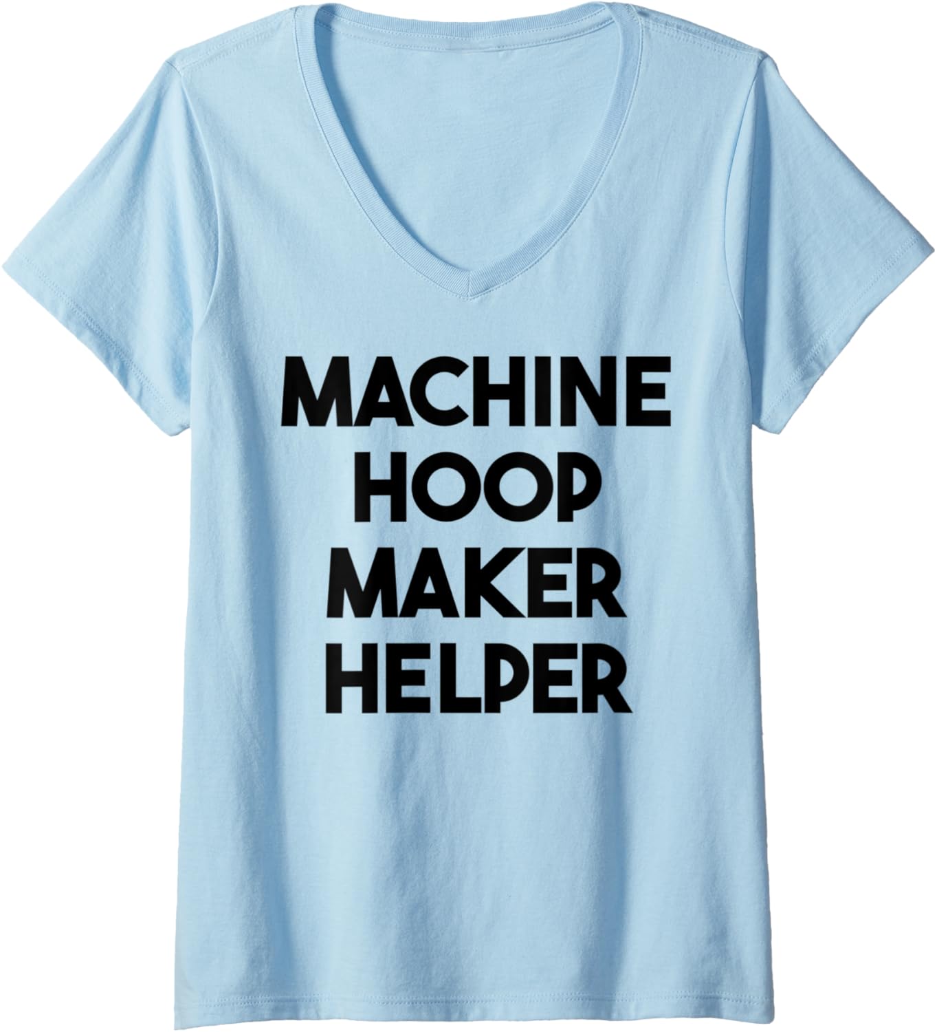 Womens Machine Hoop Maker Helper V-Neck