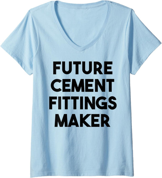 Womens Future Cement Fittings Maker V-Neck