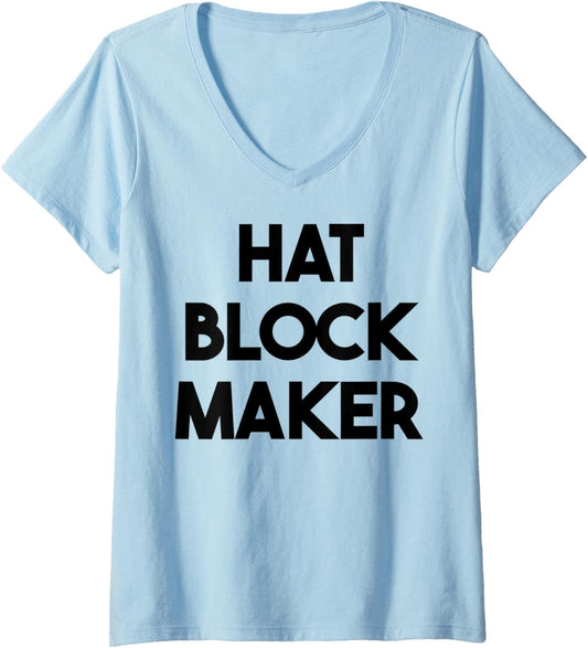 Womens Hat Block Maker V-Neck