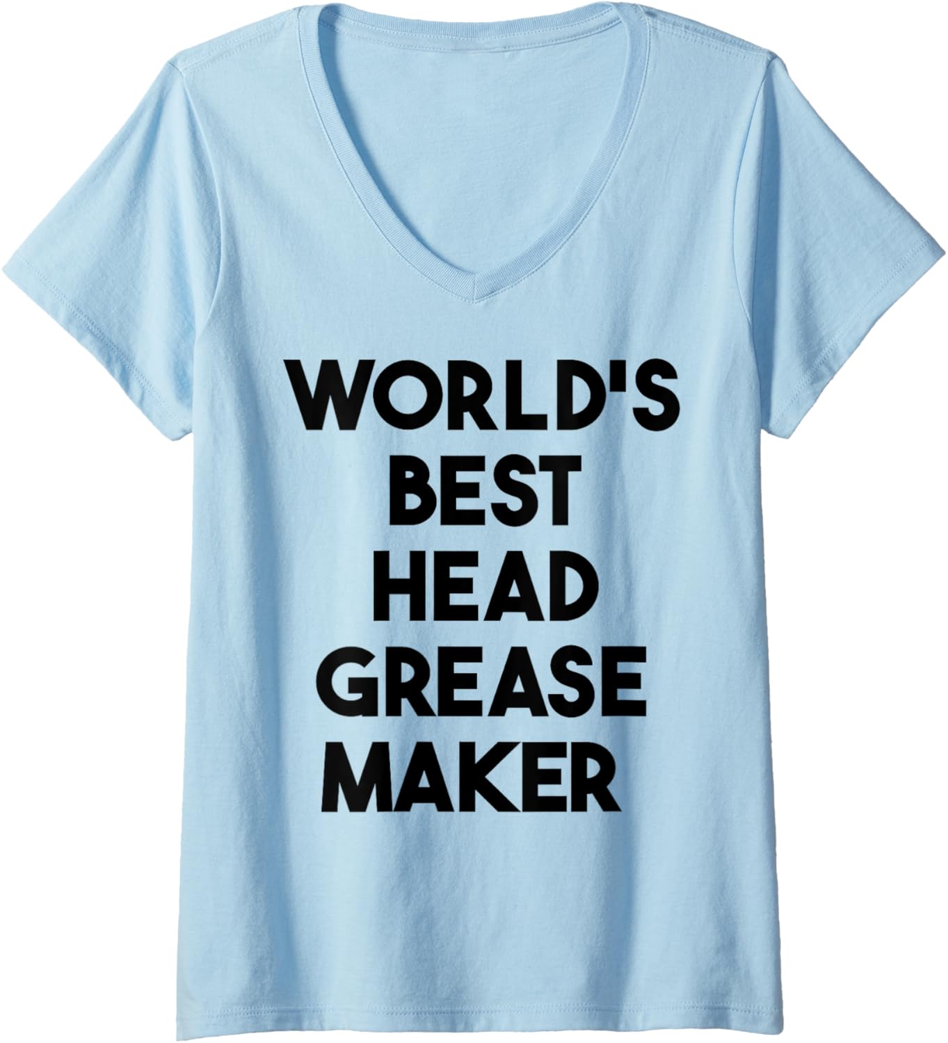 Womens World's Best Head Grease Maker V-Neck