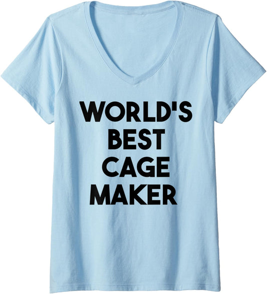 Womens World's Best Cage Maker V-Neck