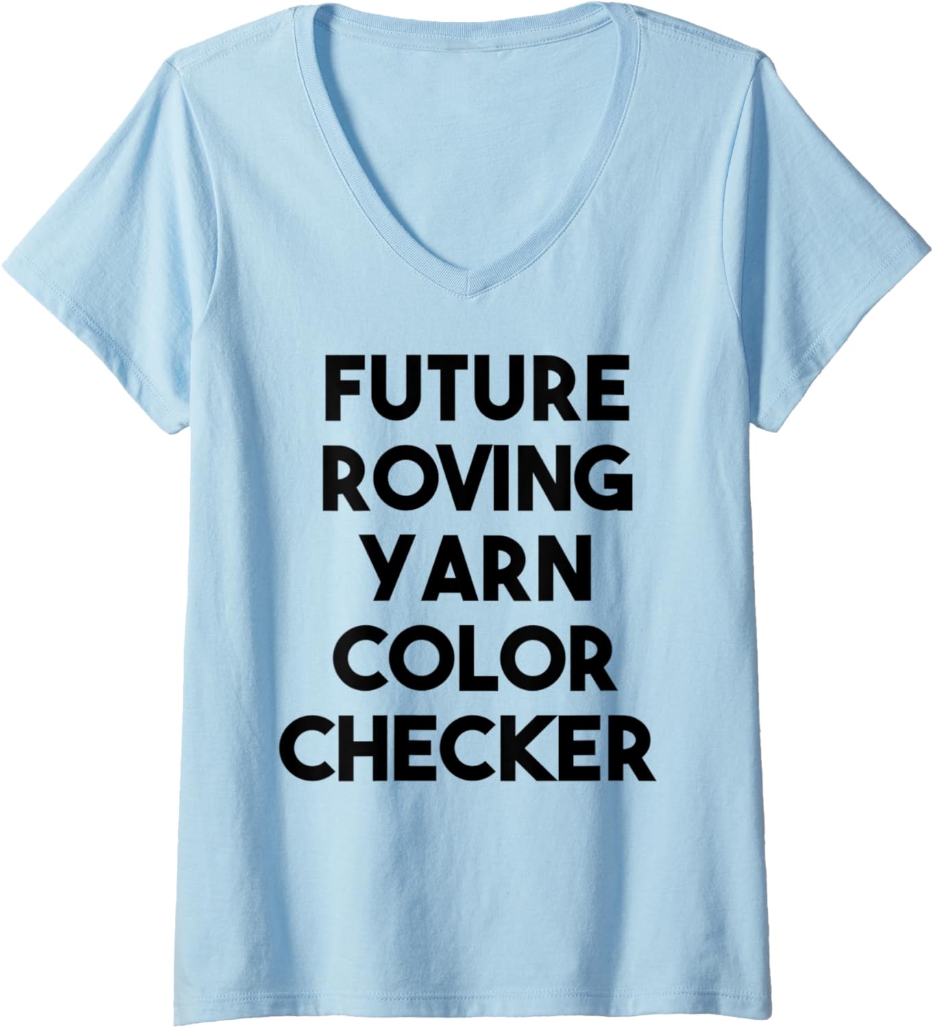 Womens Future Roving Yarn Color Checker V-Neck