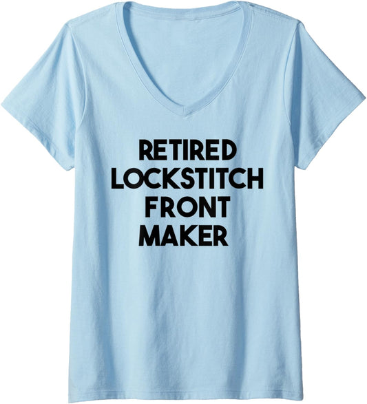 Womens Retired Lockstitch Front Maker V-Neck