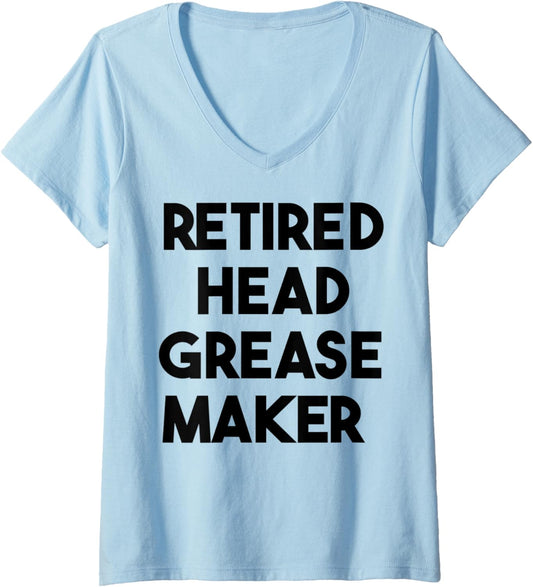 Womens Retired Head Grease Maker V-Neck