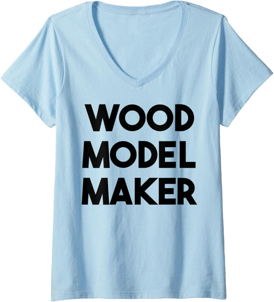 Womens Wood Model Maker V-Neck