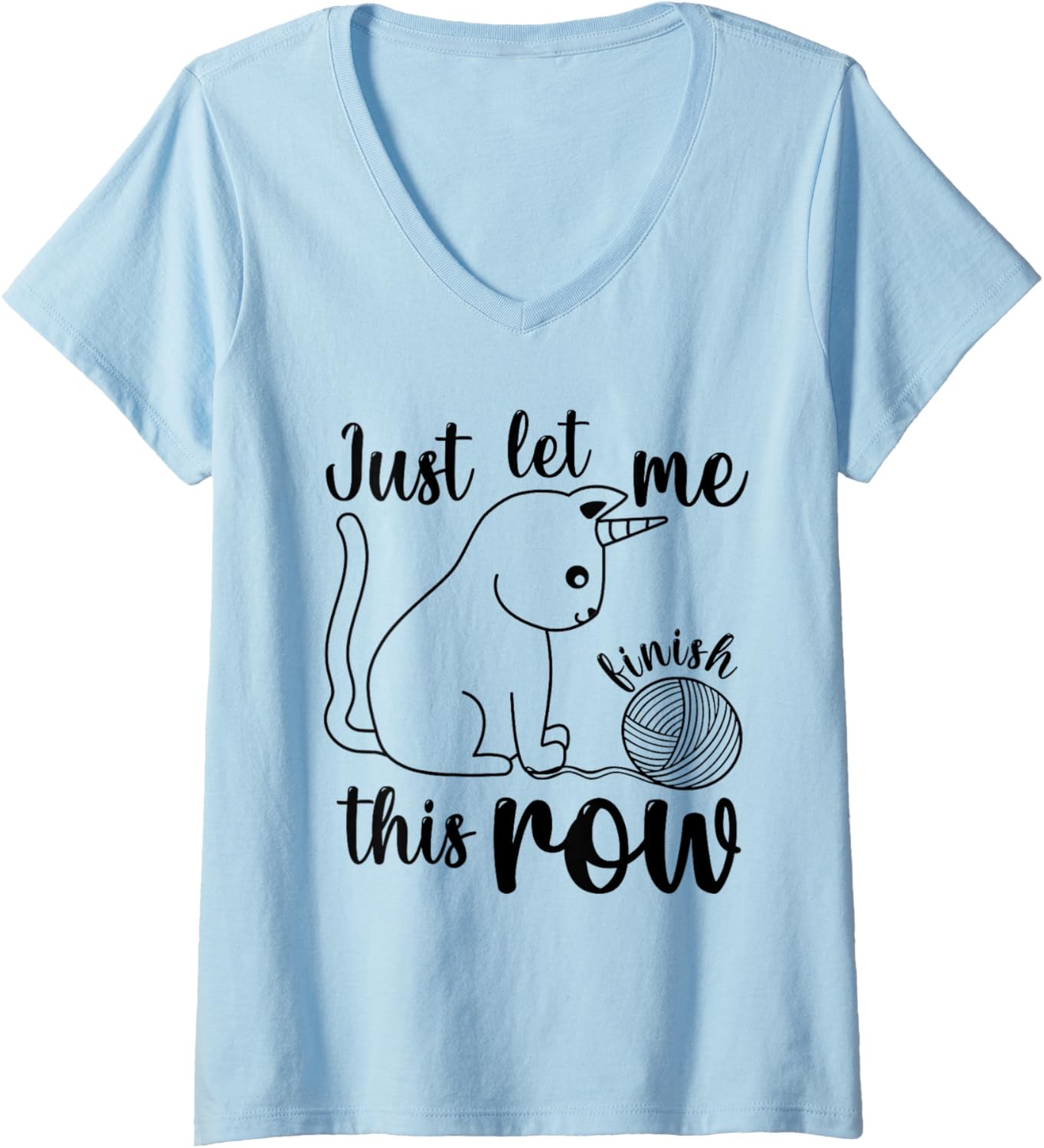 Knitting Crochet Crocheting Cute Unicorn Yarn Mom Women Girl V-Neck