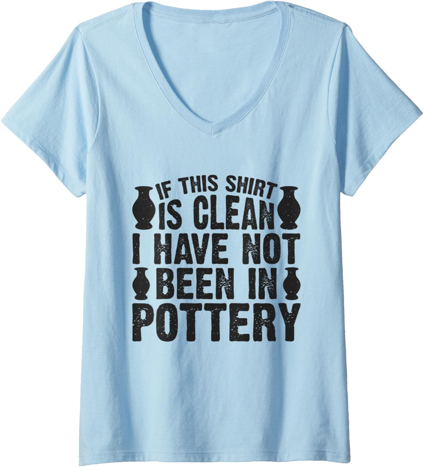 Womens Pottery Lover Art Ceramic Clay Maker V-Neck