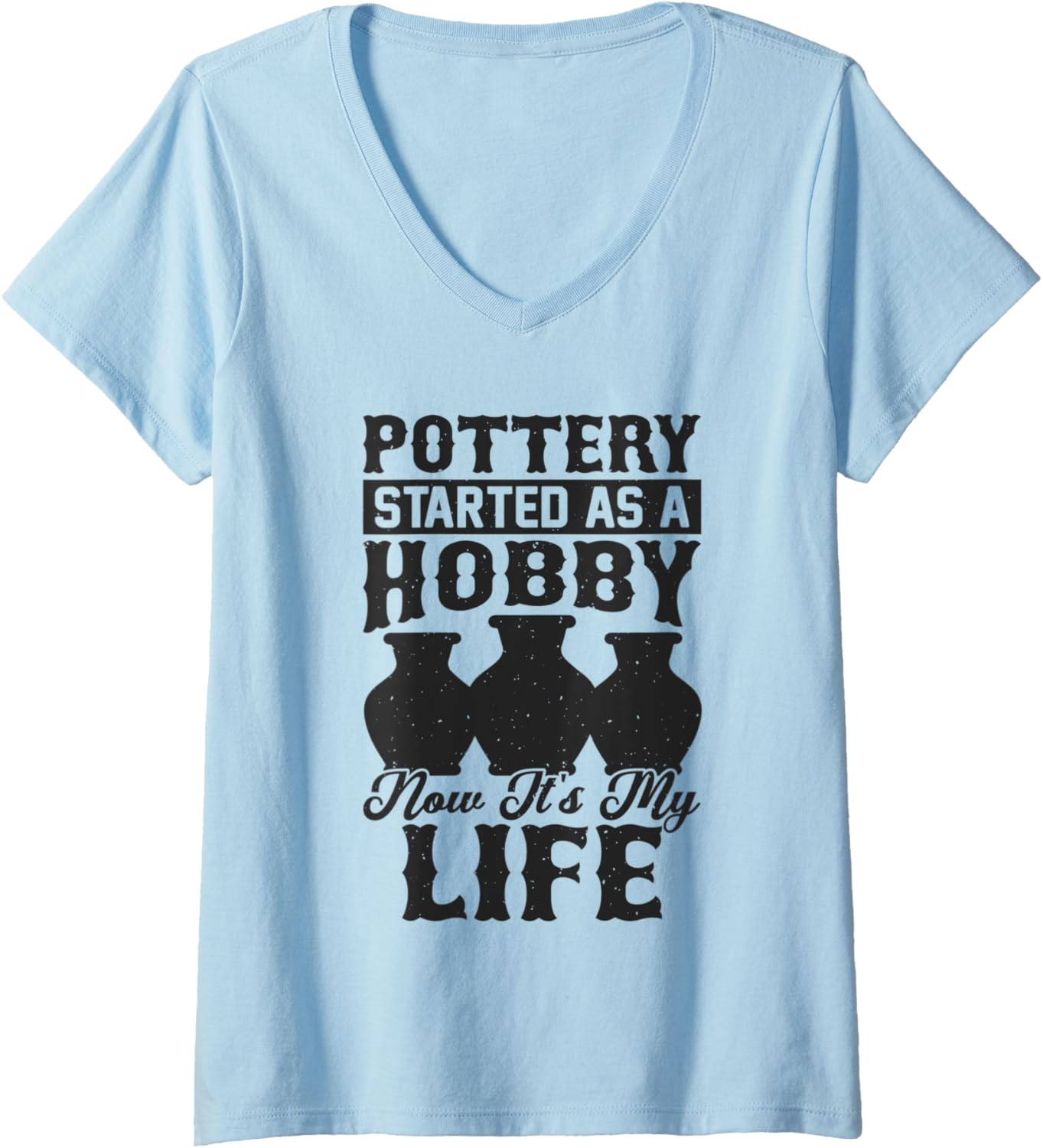Womens Pottery Funny Ceramic Clay Maker Pottering V-Neck