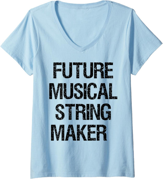 Womens Future Musical String Maker V-Neck