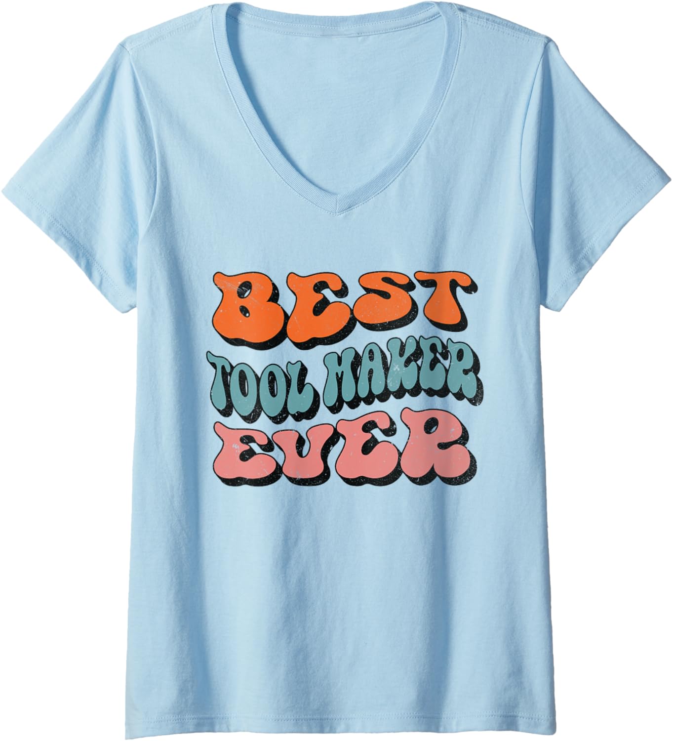 Best Tool Maker Ever, Retro Groovy Tool Maker Squad V-Neck