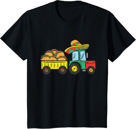 Kids Taco Tractor Cinco De Mayo Mexican Food Fiesta Toddler Boys