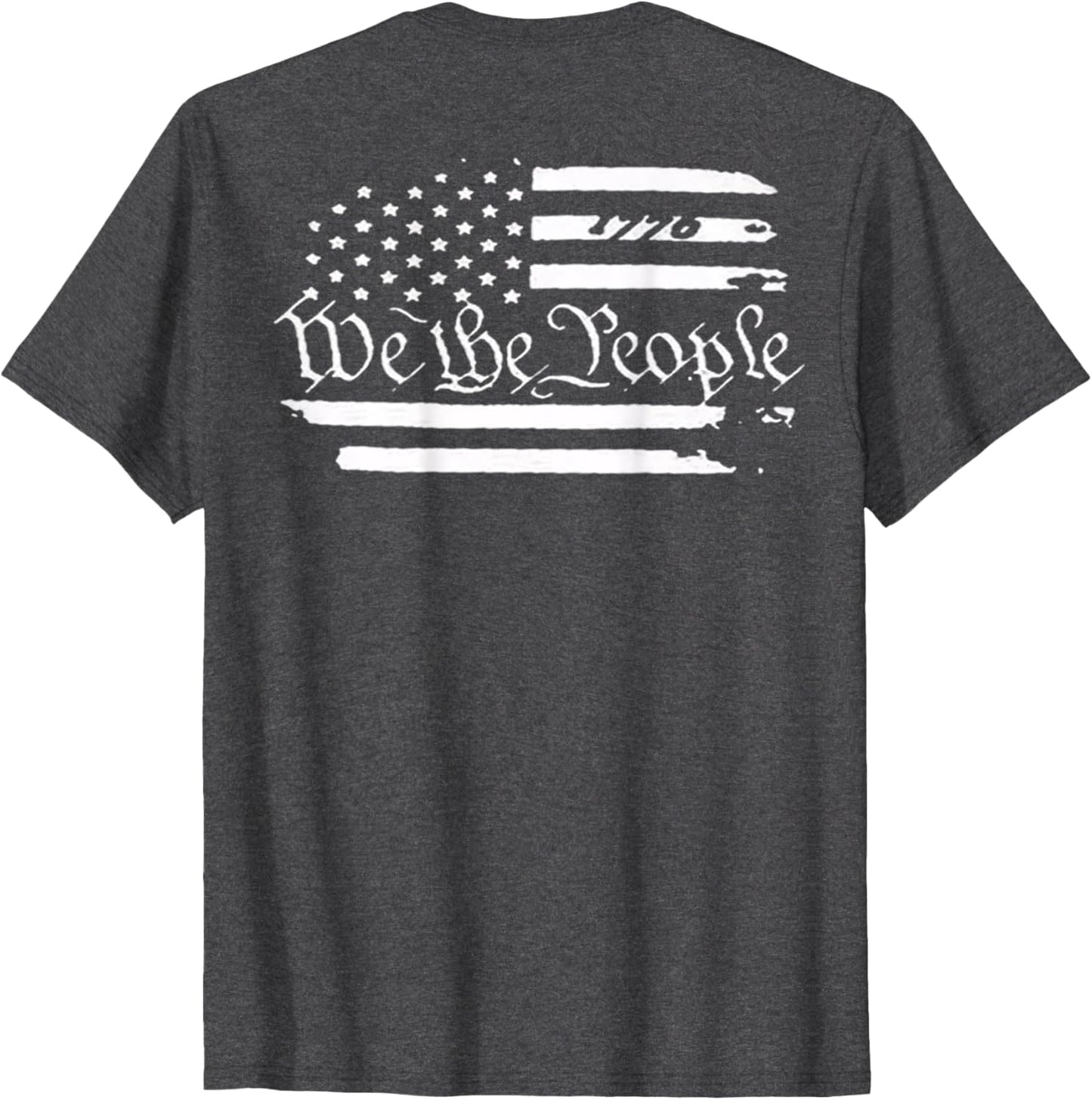 American Flag Patriotic 1776 We The People Usa Print On Back