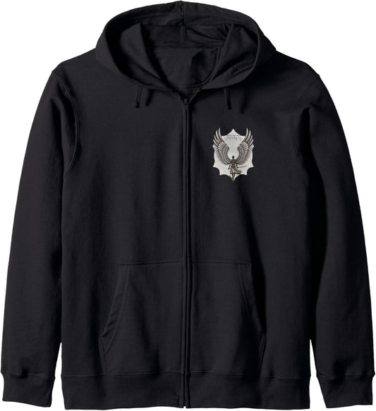May You Travel With Godspeed Winged Hero Zip Hoodie