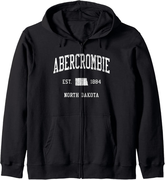 Abercrombie ND Vintage Athletic Sports JS01 Zip Hoodie