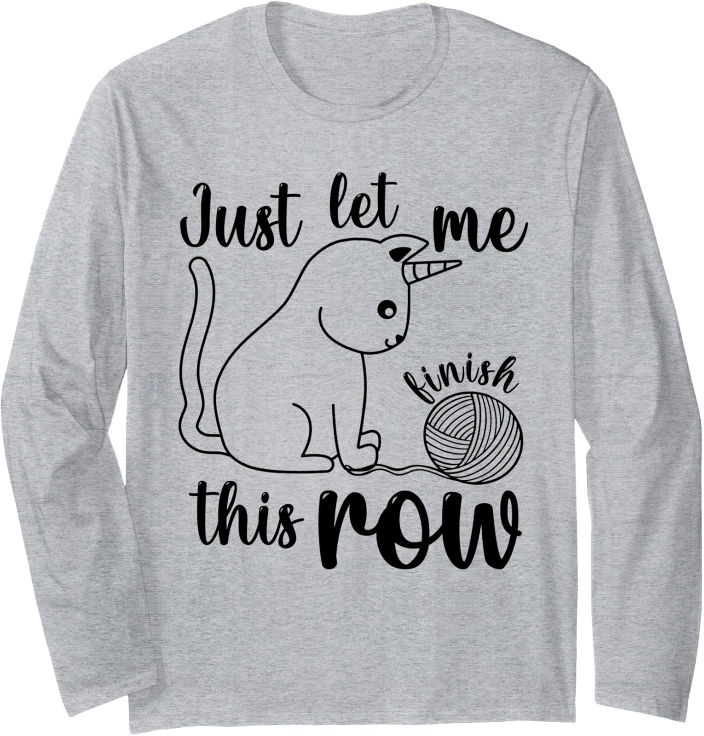 Knitting Crochet Crocheting Cute Unicorn Yarn Mom Women Girl Long Sleeve