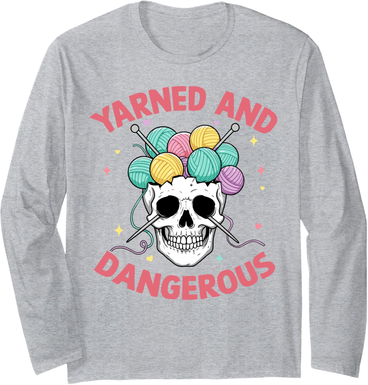 Crochet Yarned and dangerous knitting skull yarn Long Sleeve