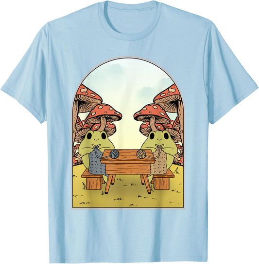 Cottagecore Aestehtic Frog Knitting Knitter Yarn Goblincore