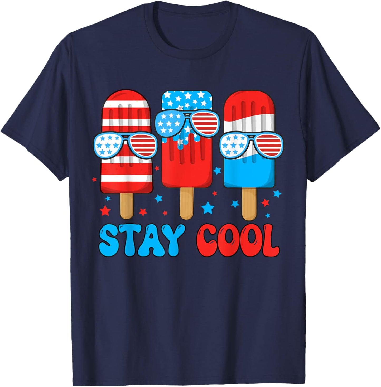 Stay Cool Popsicle 4Th July Boys Men Patriotic American Flag
