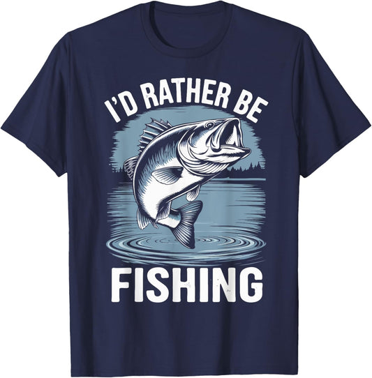Men Id Rather Be Fishing Funny Youth Boy Toddler Fisherman