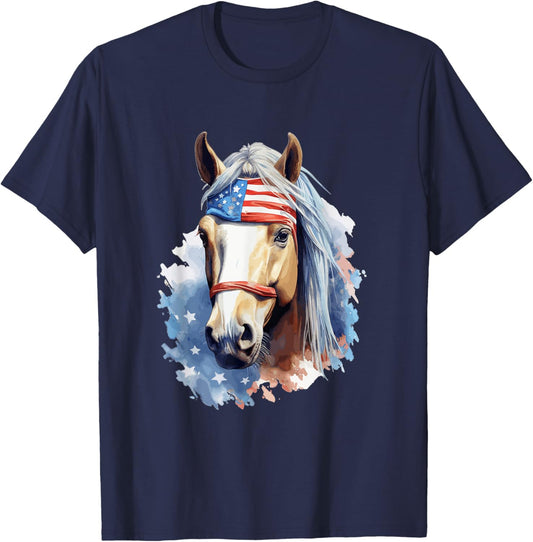 Horse Lovers American Flag Bandana Patriotic 4Th Of July
