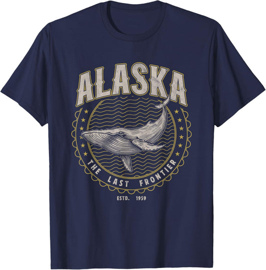 Alaska Last Frontier Whale Usa Vintage
