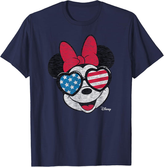 Minnie Mouse Usa Flag Glasses