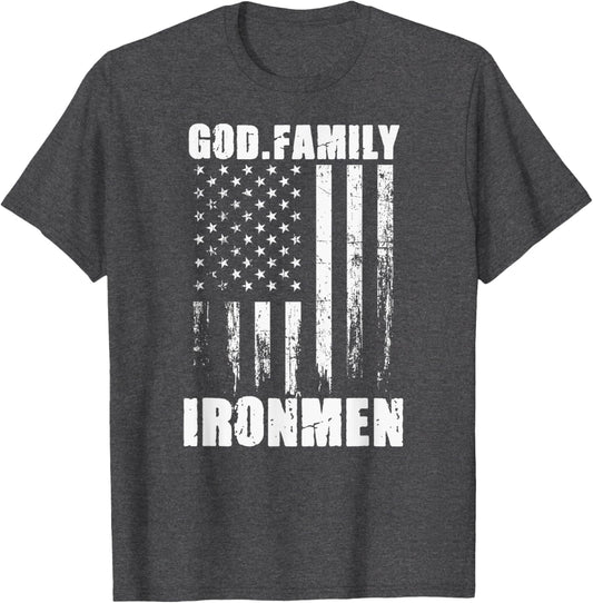 Cherryville Ironmen God Family Vintage Usa Flag