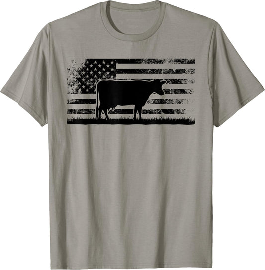 American Flag Holstein Cow Rancher For Cattle Farmer