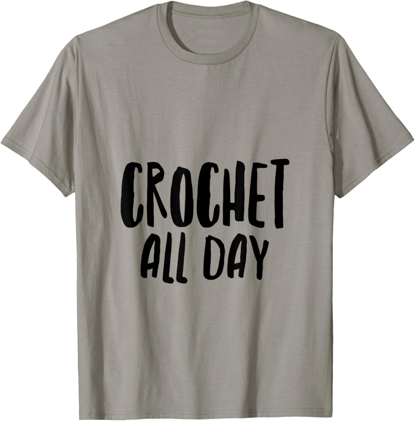 Crochet All Day in Black, Yarn, Crochet, Fabric, T-Shirt