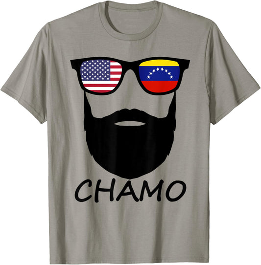 Half American Venezuelan Chamo Usa Venezuela Flag Patriot