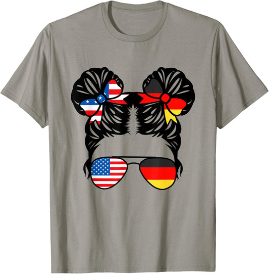 Half American Half German Girl Usa Germany Flag Patriot