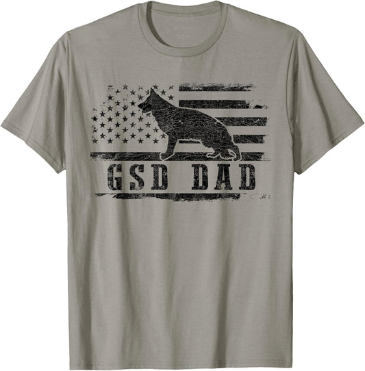 Gsd Dad Distressed American Flag German Shepherd Dog